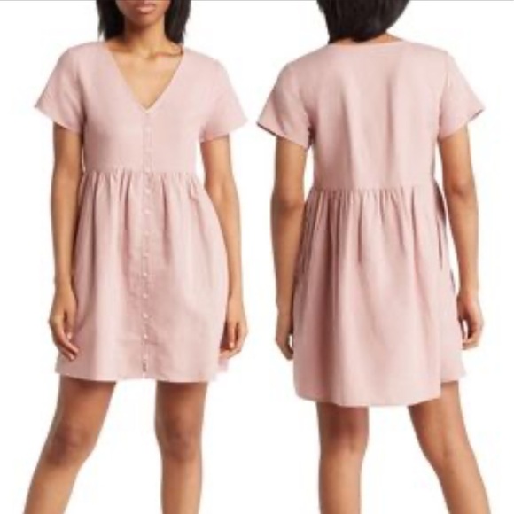 Madewell Linen Blend Alexandra Button Up Dress. Worn once! - Picture 4 of 4